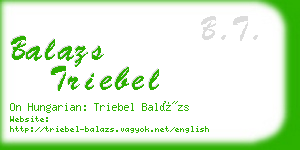 balazs triebel business card